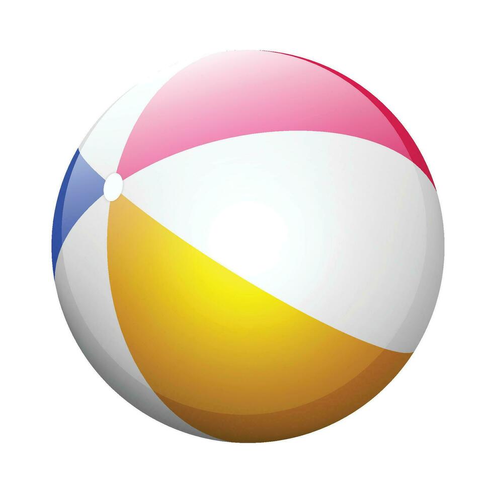 vector inflable playa pelota, a rayas aire globo