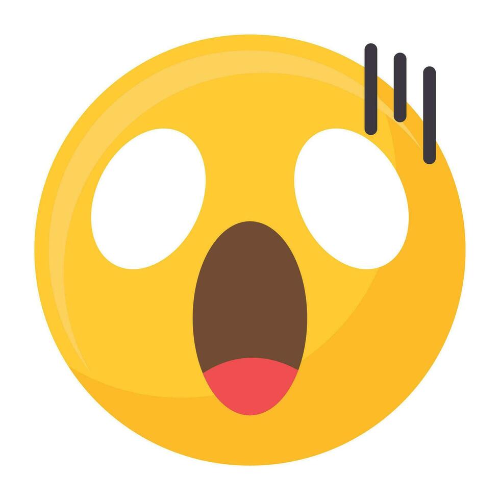 Vector flat emoticon reaction