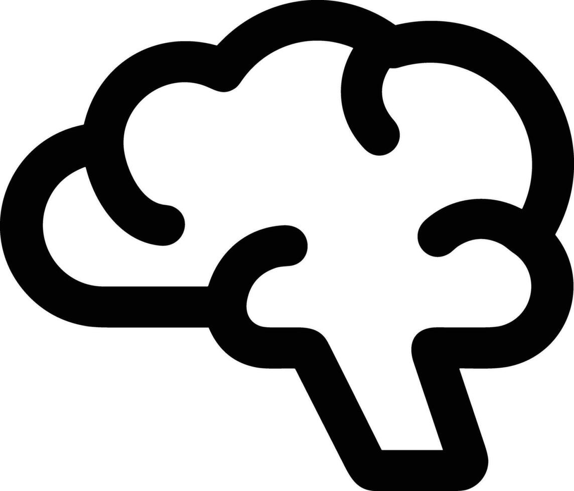 Brain idea symbol icon vector image. Illustration of the creative intelligence think design image
