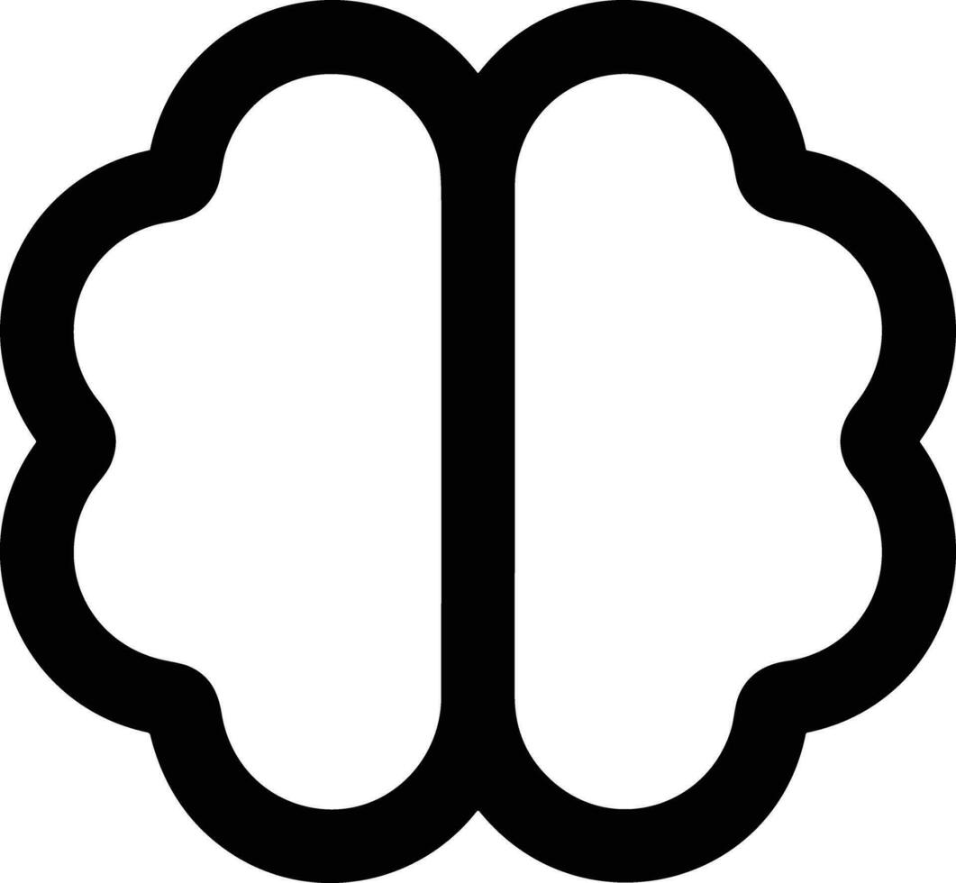 Brain idea symbol icon vector image. Illustration of the creative intelligence think design image