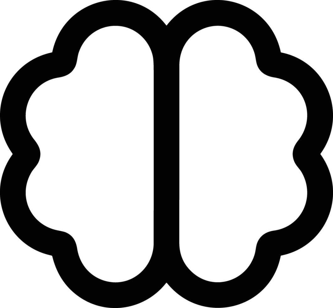 Brain idea symbol icon vector image. Illustration of the creative intelligence think design image