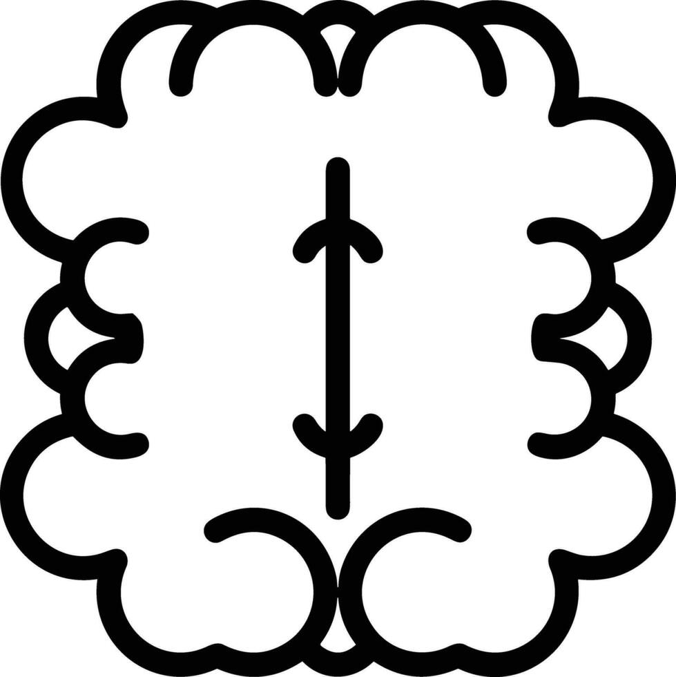 Brain idea symbol icon vector image. Illustration of the creative intelligence think design image