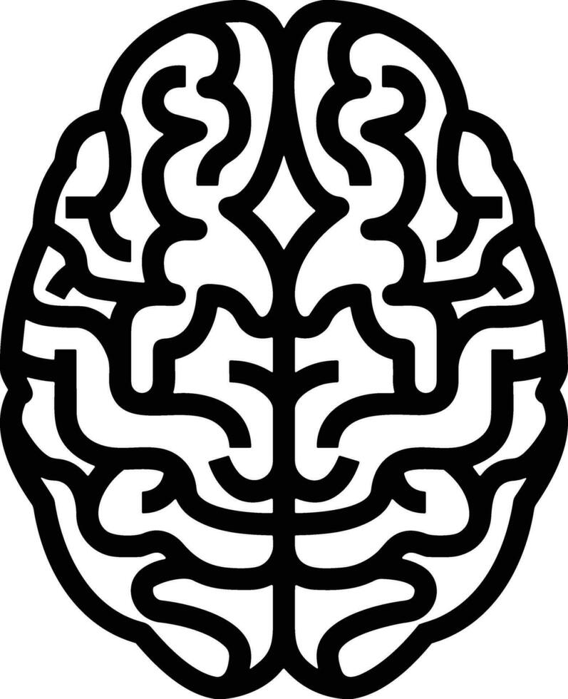 Brain idea symbol icon vector image. Illustration of the creative intelligence think design image