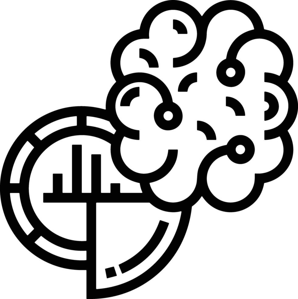 Brain idea symbol icon vector image. Illustration of the creative intelligence think design image