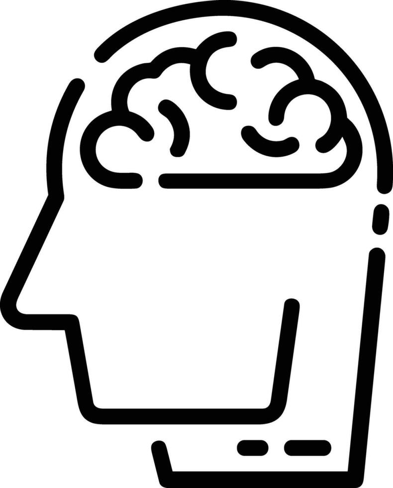 Brain idea symbol icon vector image. Illustration of the creative intelligence think design image