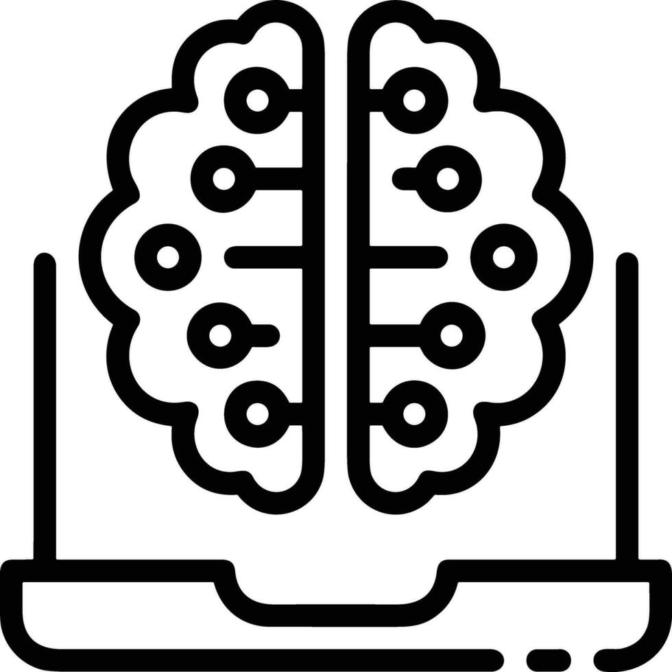 Brain idea symbol icon vector image. Illustration of the creative intelligence think design image