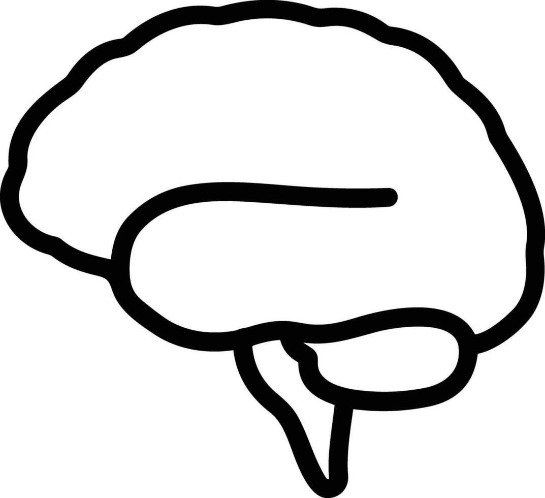 Brain idea symbol icon vector image. Illustration of the creative intelligence think design image