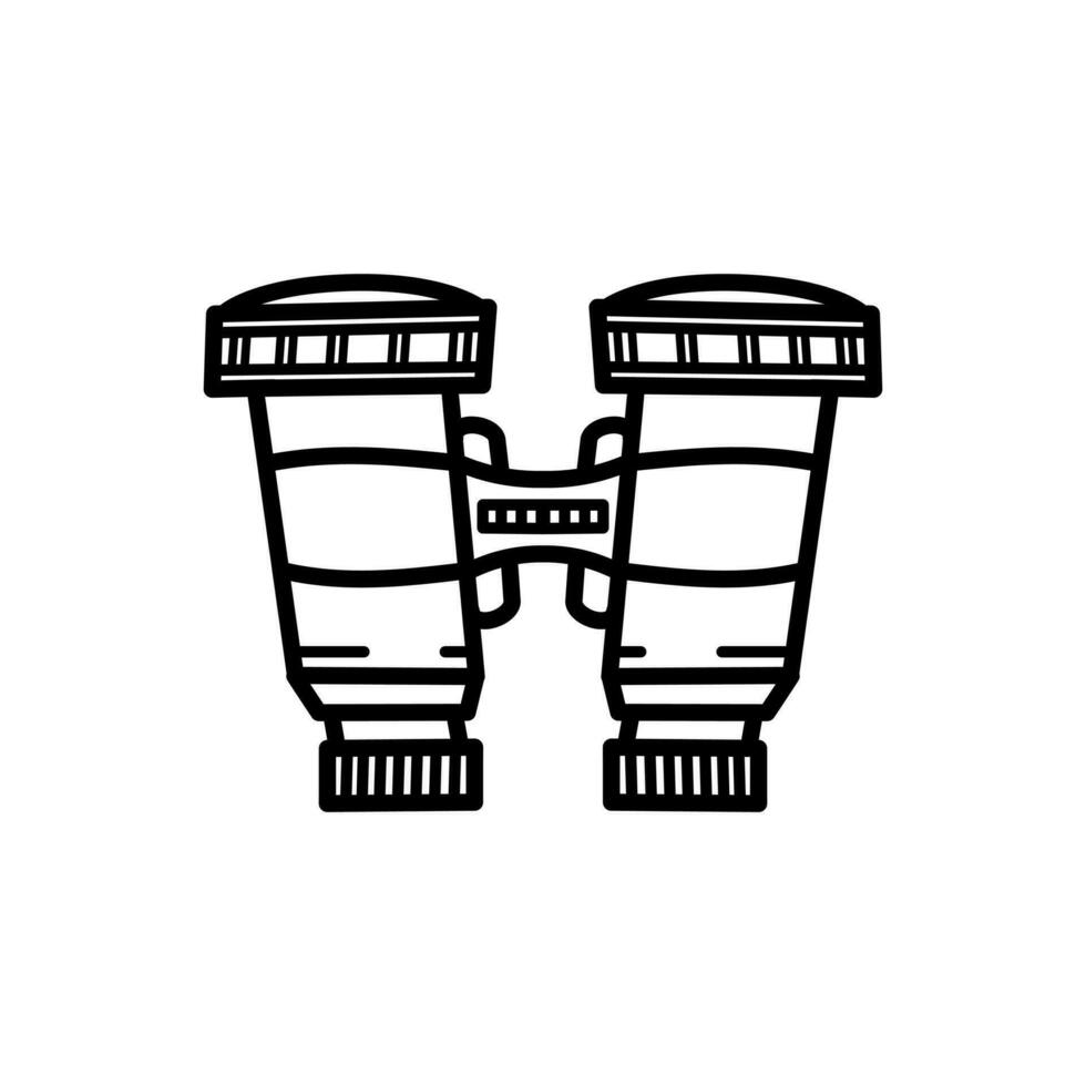 binocular icono diseño aislado en blanco antecedentes vector