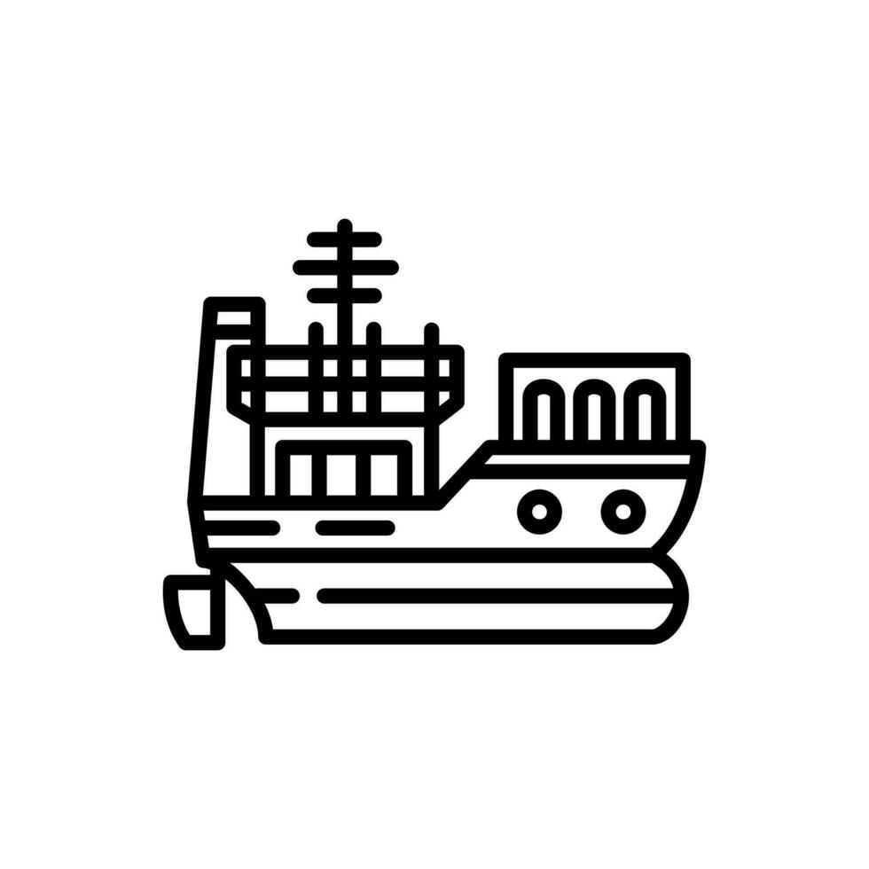 envase Embarcacion icono diseño aislado en blanco antecedentes vector
