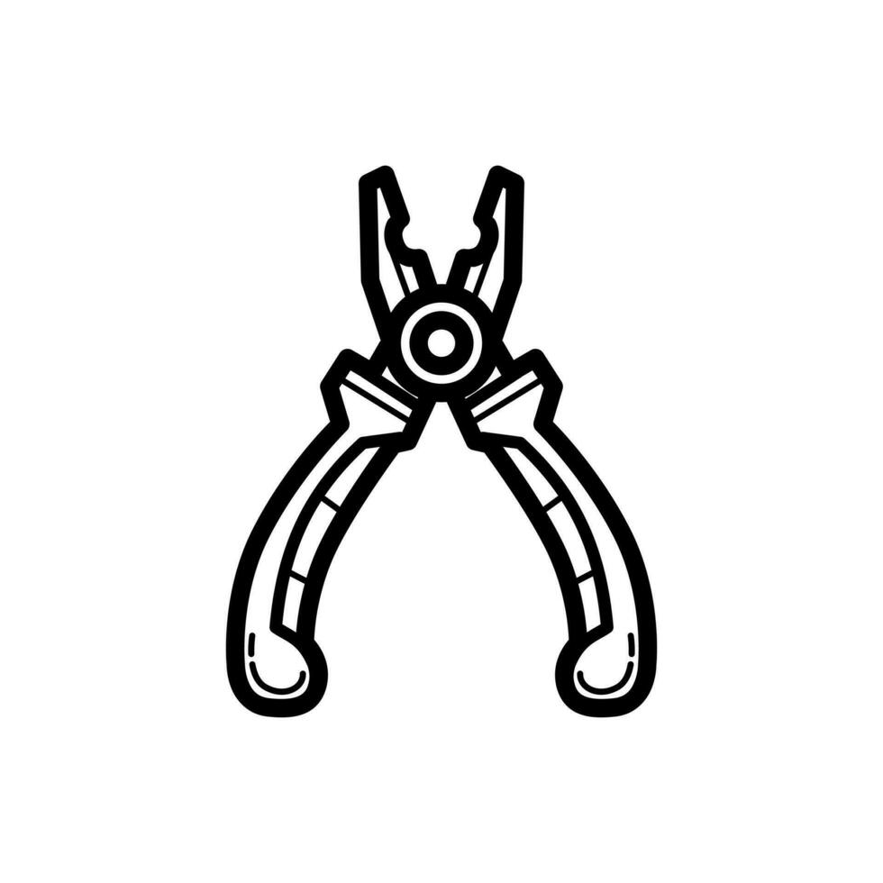 Pliers tool icon design isolated on white background vector