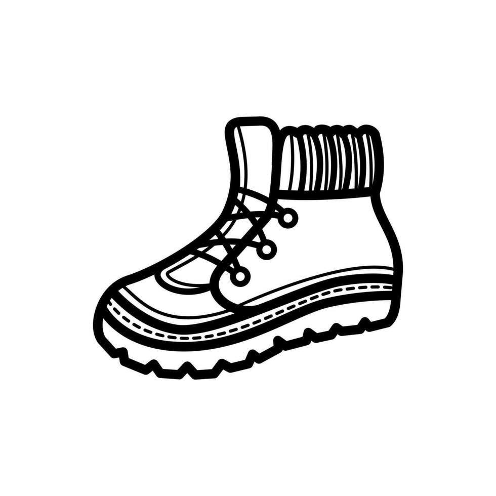 Hiking boots icon design isolated on white background vector