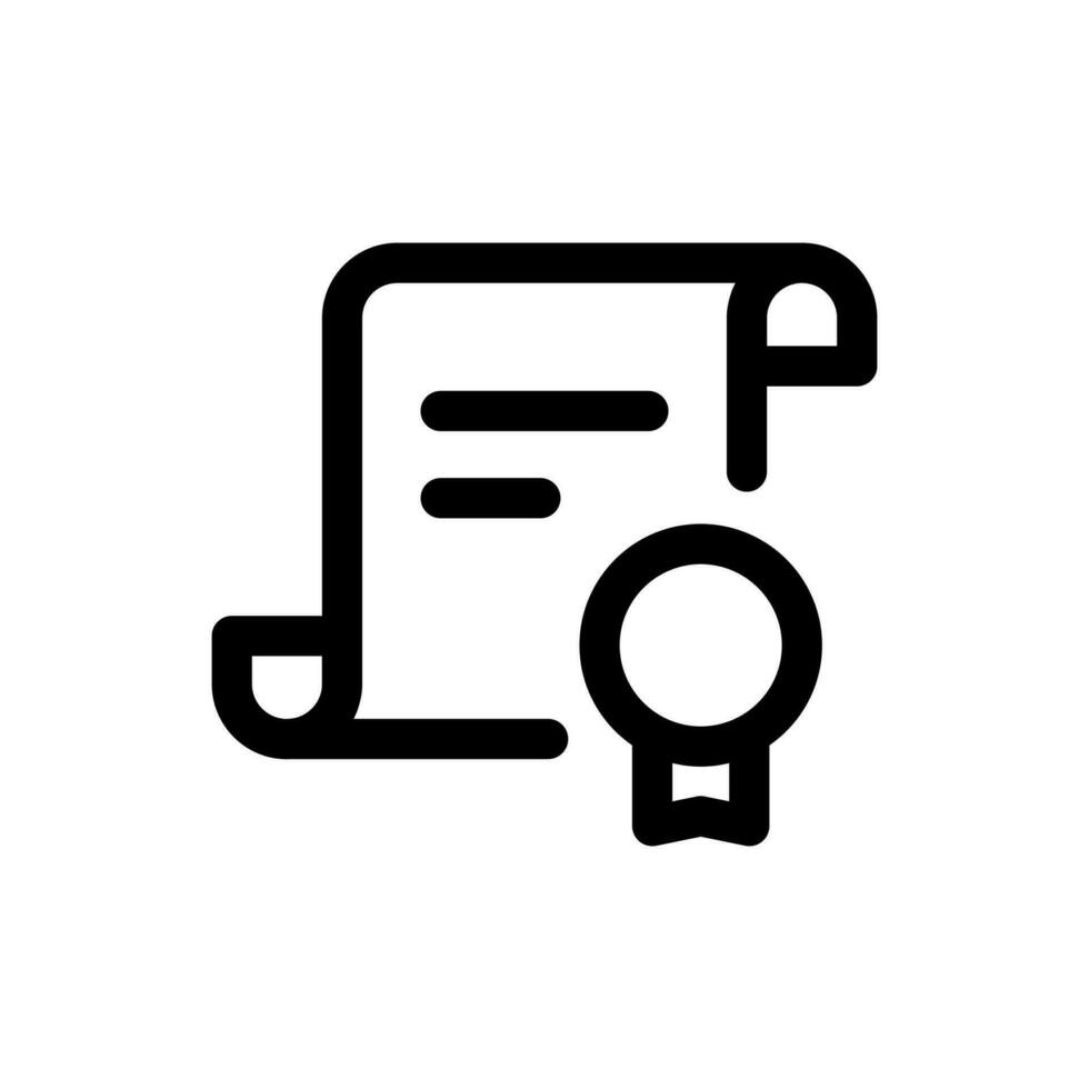 Simple Certificate icon. The icon can be used for websites, print templates, presentation templates, illustrations, etc vector