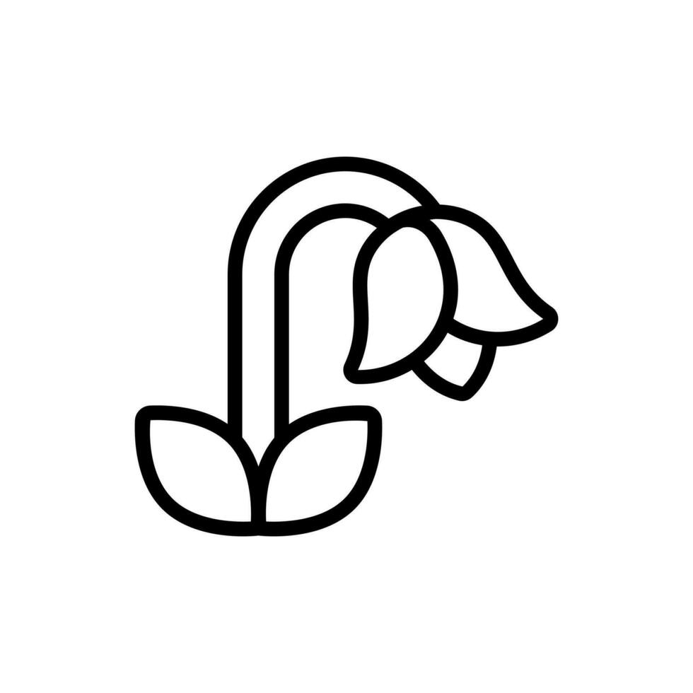 Simple Snowdrop icon. The icon can be used for websites, print templates, presentation templates, illustrations, etc vector