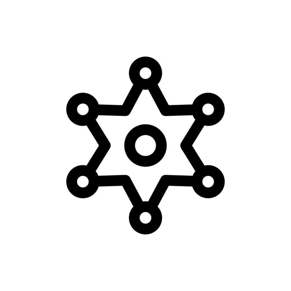 Simple Police Badge icon. The icon can be used for websites, print templates, presentation templates, illustrations, etc vector