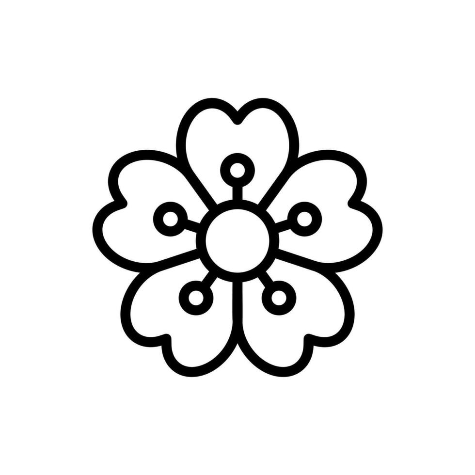 Simple Sakura icon. The icon can be used for websites, print templates, presentation templates, illustrations, etc vector