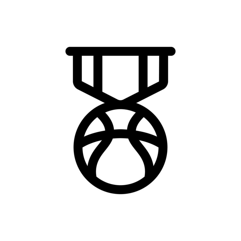 Simple Basketball Medal icon. The icon can be used for websites, print templates, presentation templates, illustrations, etc vector