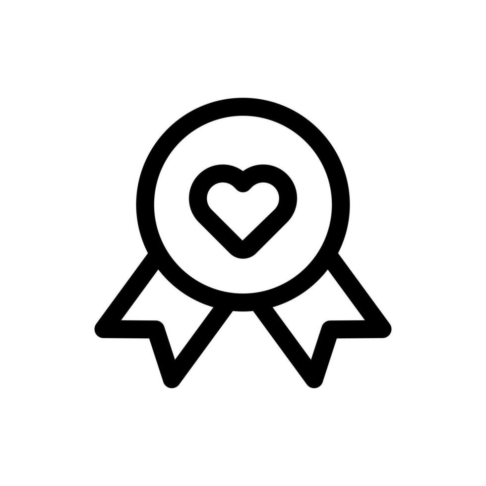 Simple Heart Badge icon. The icon can be used for websites, print templates, presentation templates, illustrations, etc vector