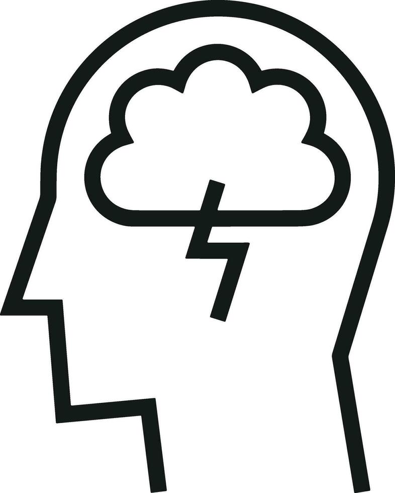 Brain idea symbol icon vector image. Illustration of the creative intelligence think design image. EPS 10