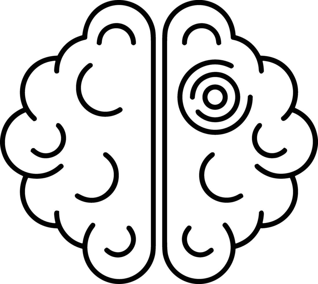 Brain idea symbol icon vector image. Illustration of the creative intelligence think design image. EPS 10