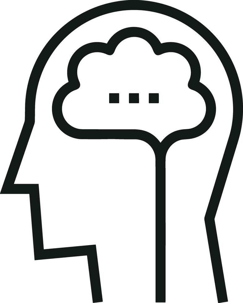 Brain idea symbol icon vector image. Illustration of the creative intelligence think design image
