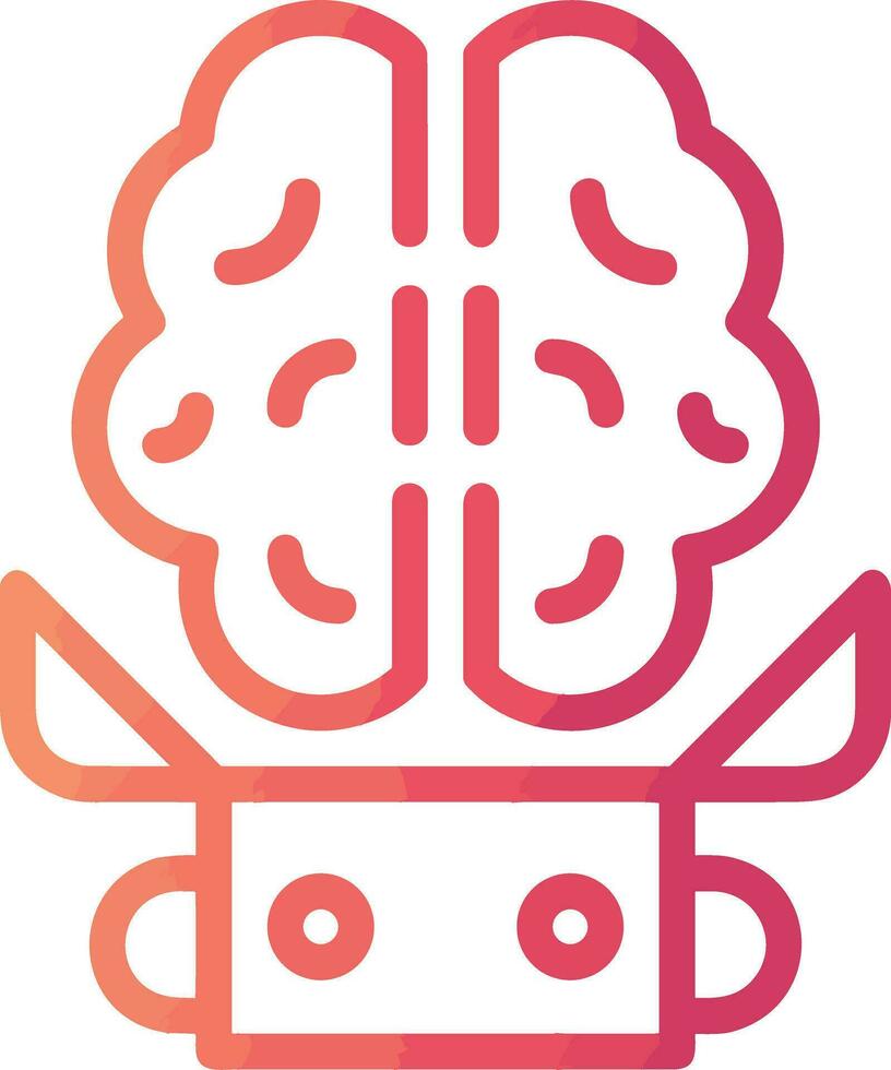 Brain idea symbol icon vector image. Illustration of the creative intelligence think design image