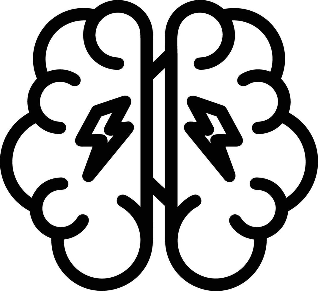 Brain idea symbol icon vector image. Illustration of the creative intelligence think design image