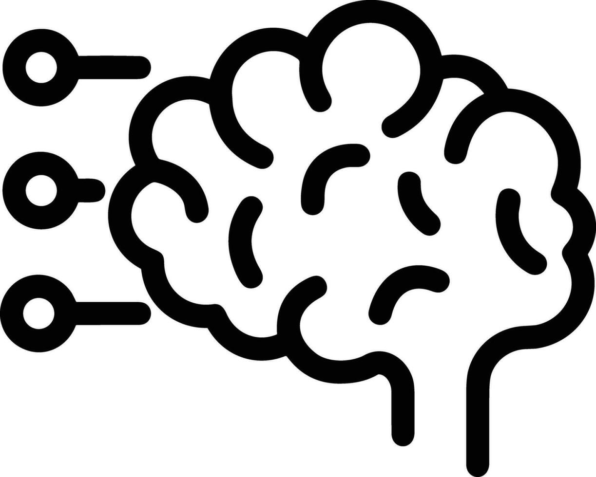 Brain idea symbol icon vector image. Illustration of the creative intelligence think design image