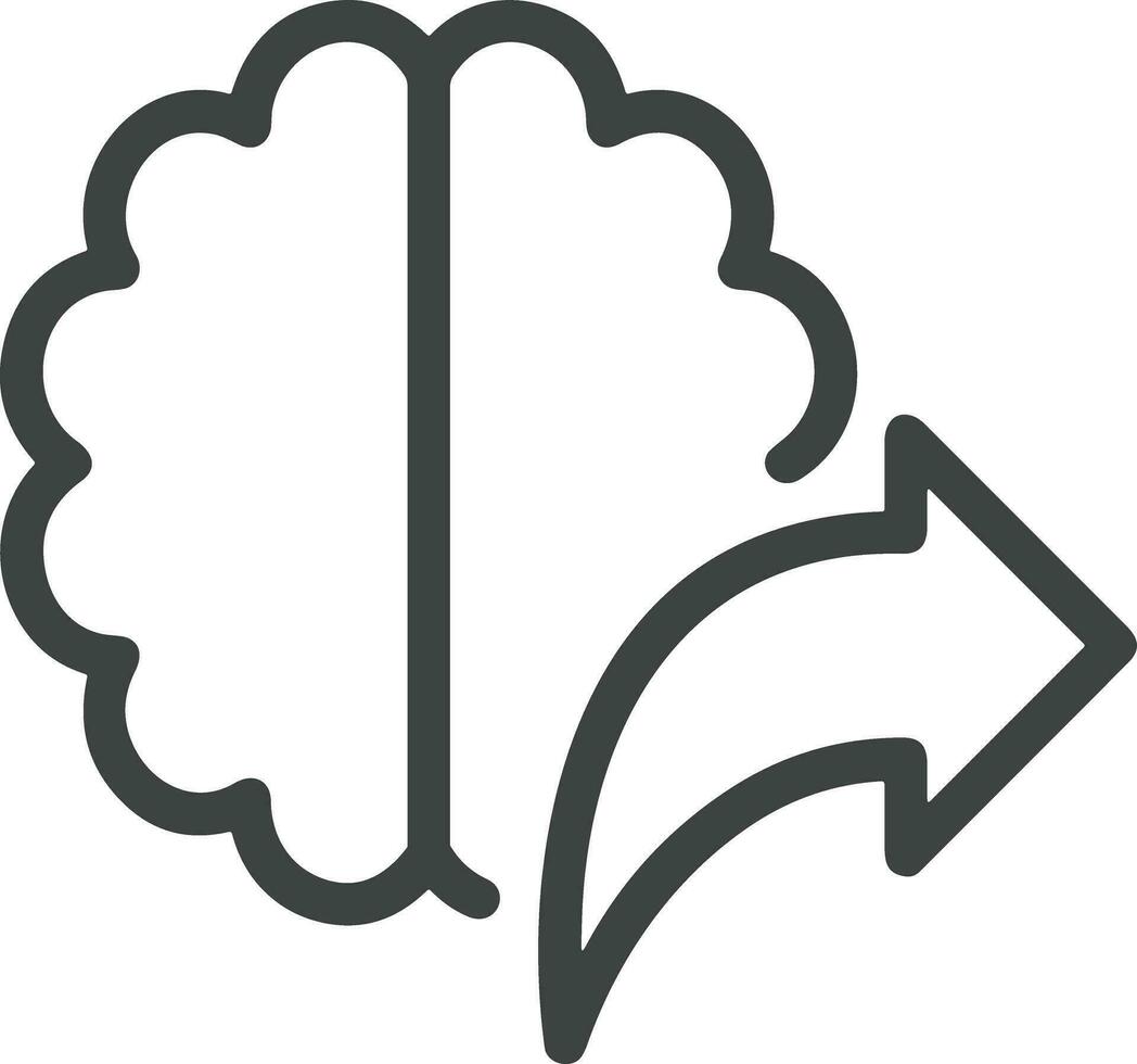 Brain idea symbol icon vector image. Illustration of the creative intelligence think design image. EPS 10