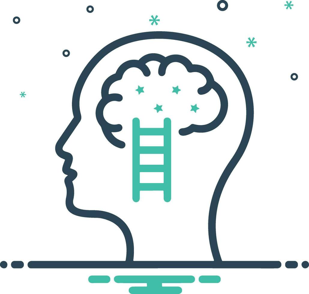 Brain idea symbol icon vector image. Illustration of the creative intelligence think design image. EPS 10