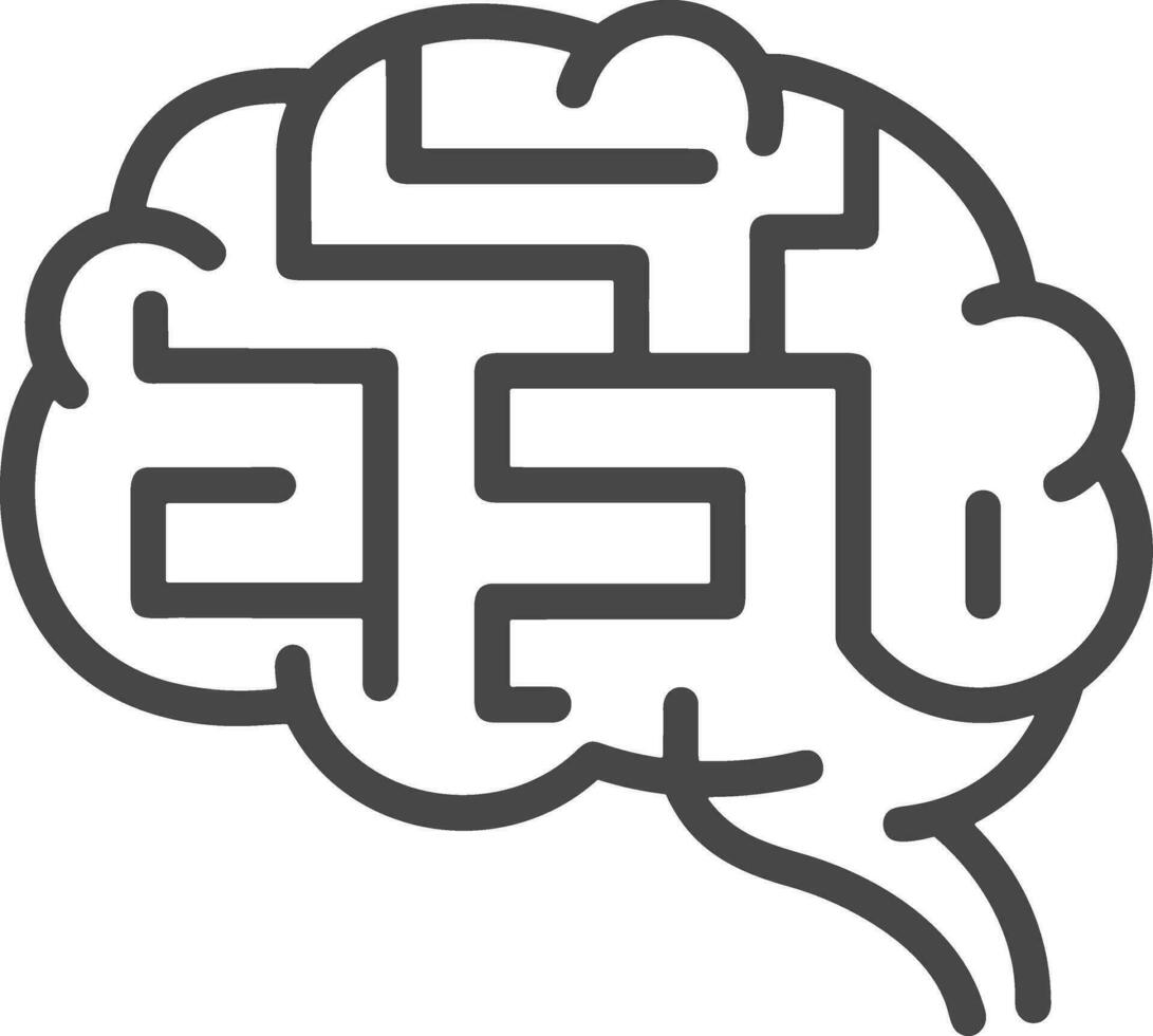 Brain idea symbol icon vector image. Illustration of the creative intelligence think design image. EPS 10