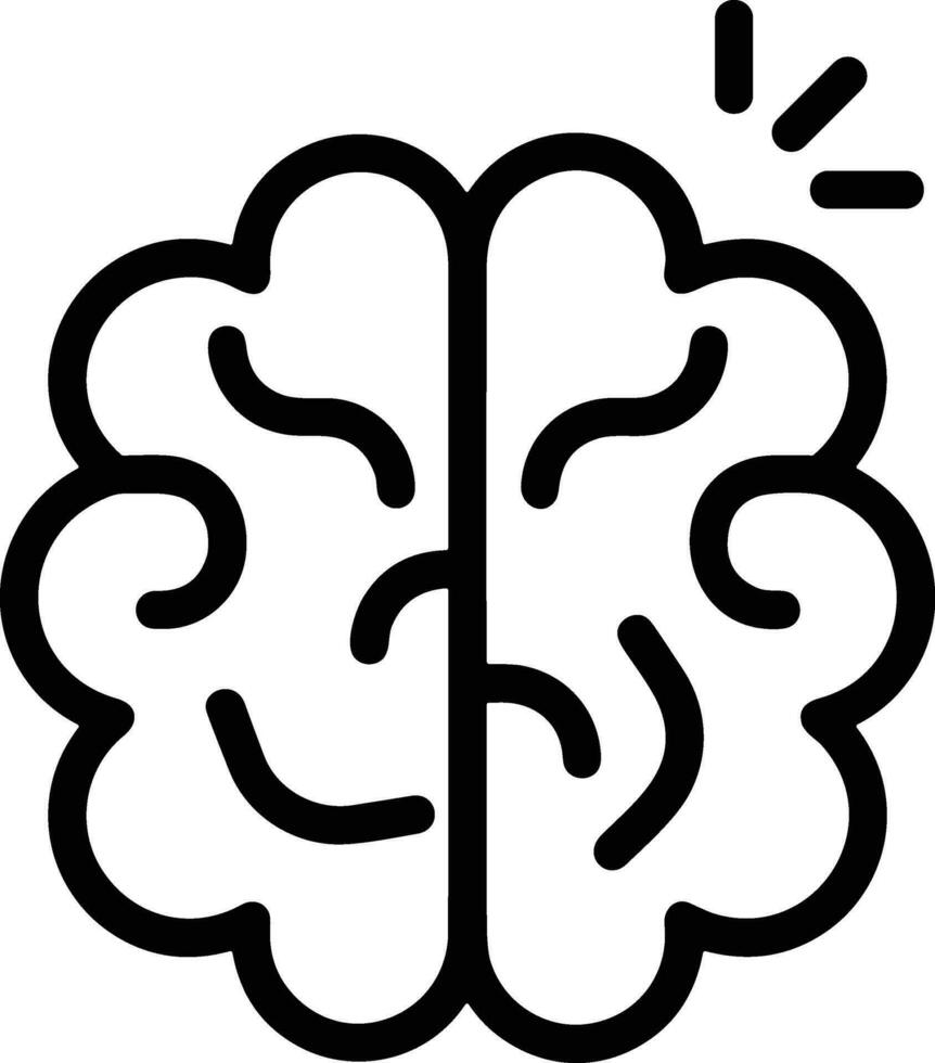 Brain idea symbol icon vector image. Illustration of the creative intelligence think design image. EPS 10