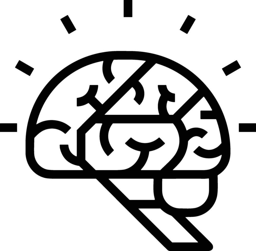 Brain idea symbol icon vector image. Illustration of the creative intelligence think design image. EPS 10