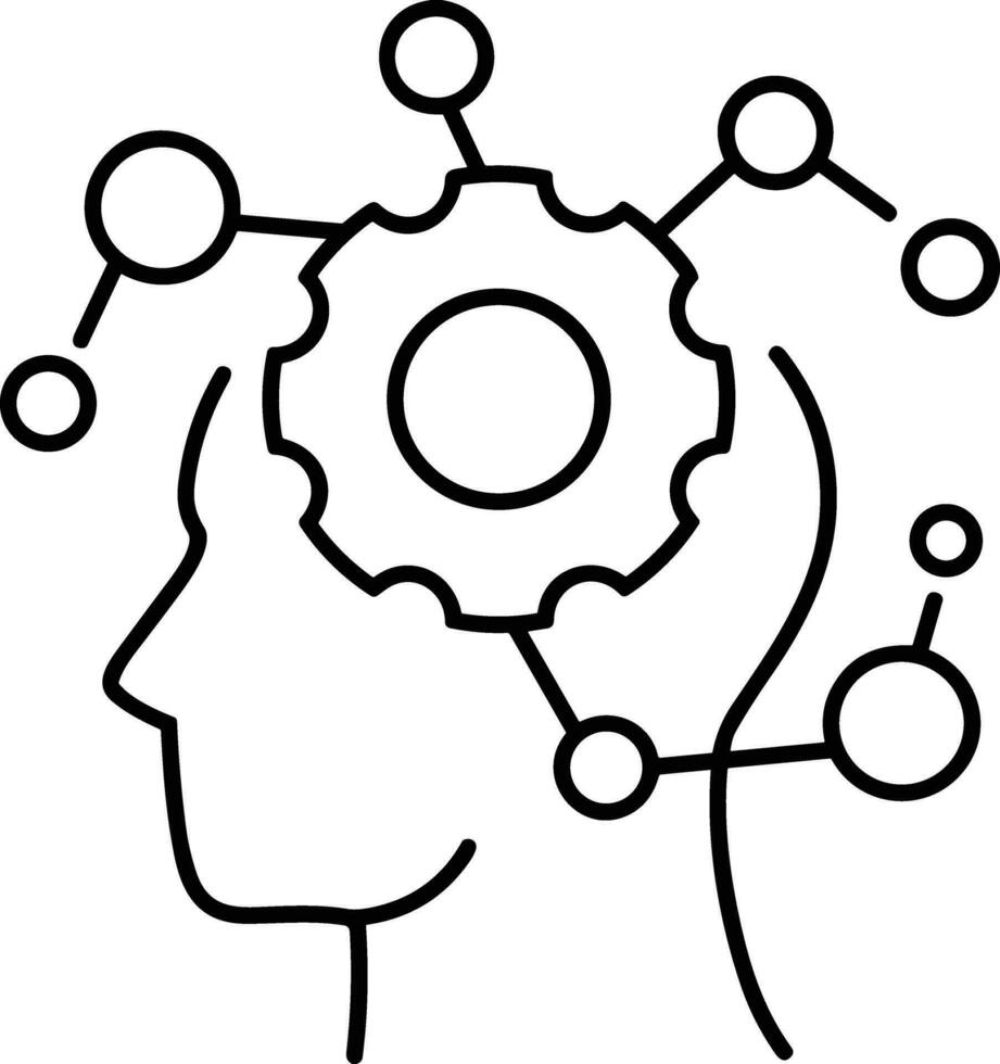 Brain idea symbol icon vector image. Illustration of the creative intelligence think design image