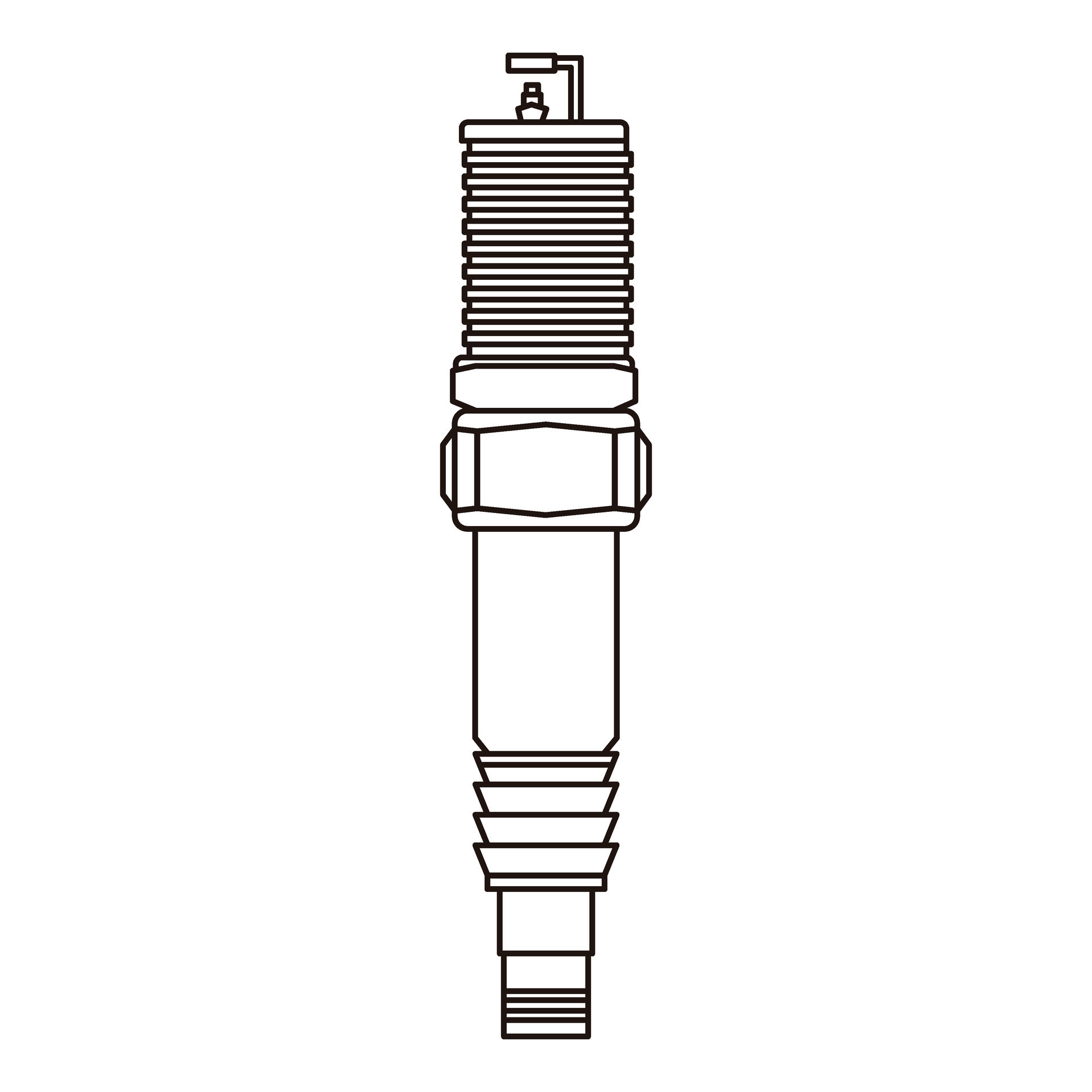 Spark plug icon vector. sparking plug illustration sign. Ignition