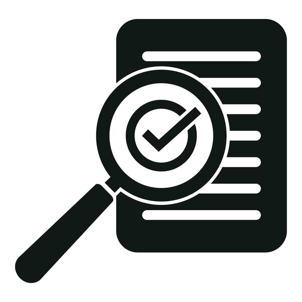 Test result search icon simple vector. Sample virus vector