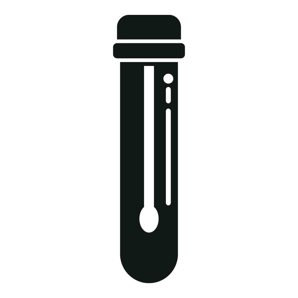 Test tube swab icon simple vector. Lab sample vector