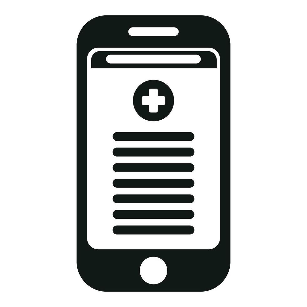 Mobile test result icon simple vector. Lab sample vector