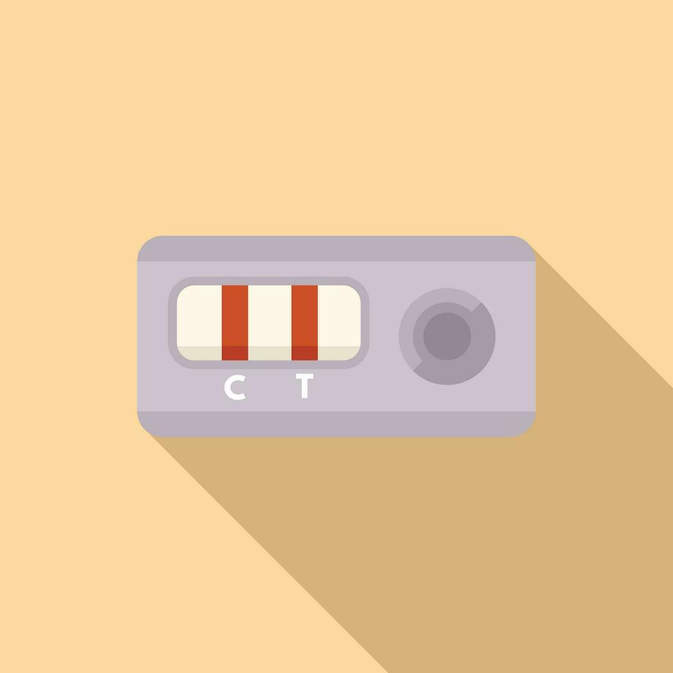 Test result icon flat vector. Medical lab vector