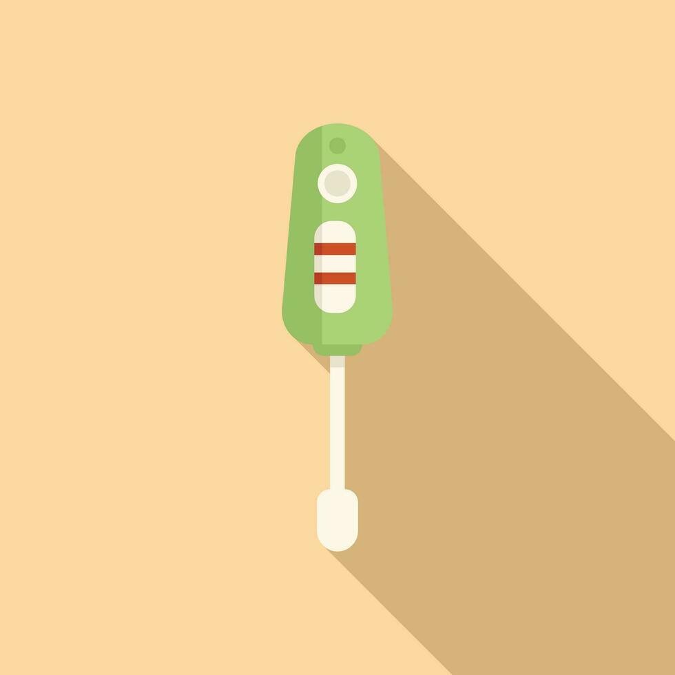 Test swab icon flat vector. Pcr data vector