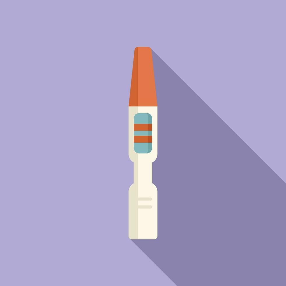 Positive test result icon flat vector. Medical lab vector