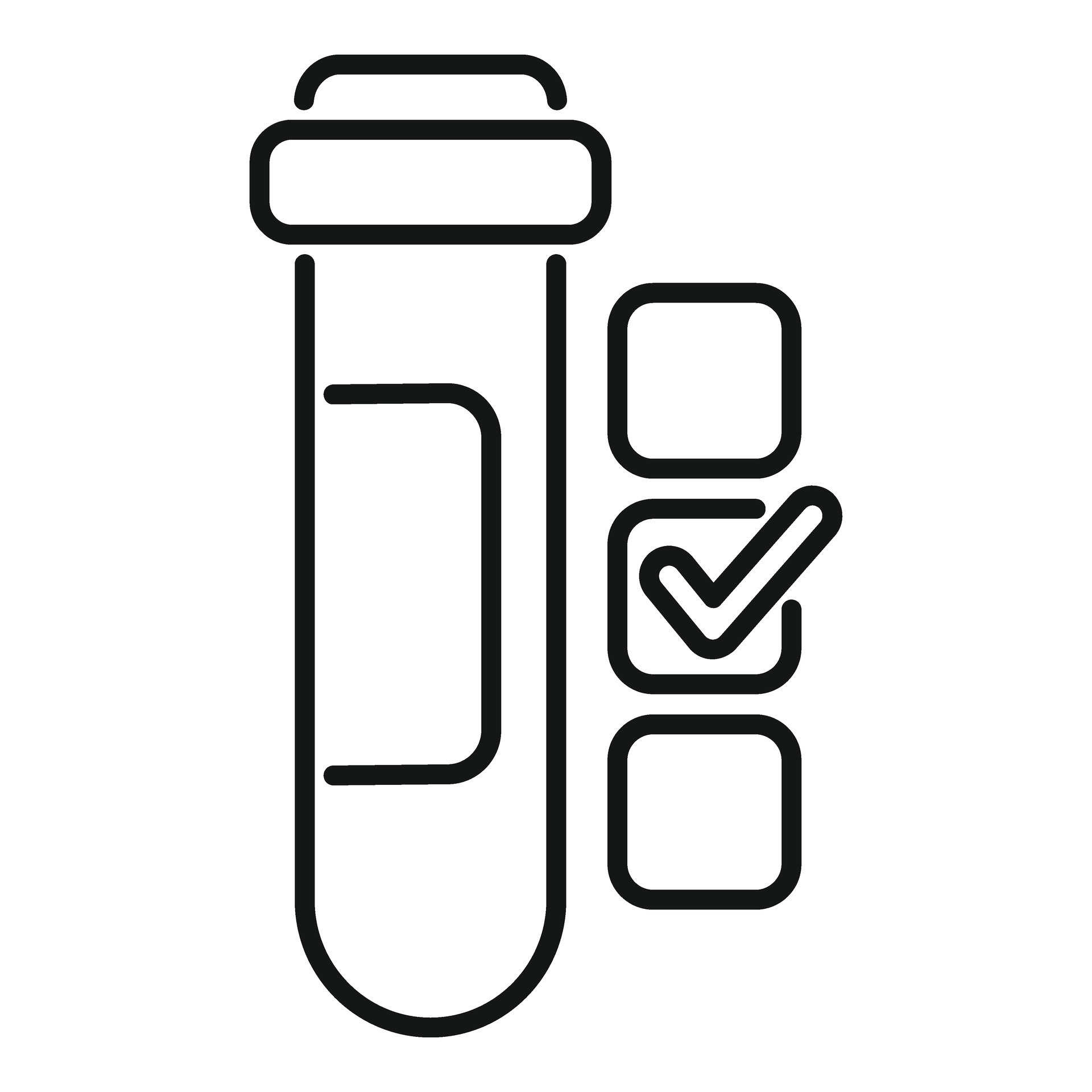 Approved test result icon outline vector. Medical lab 26589365 Vector