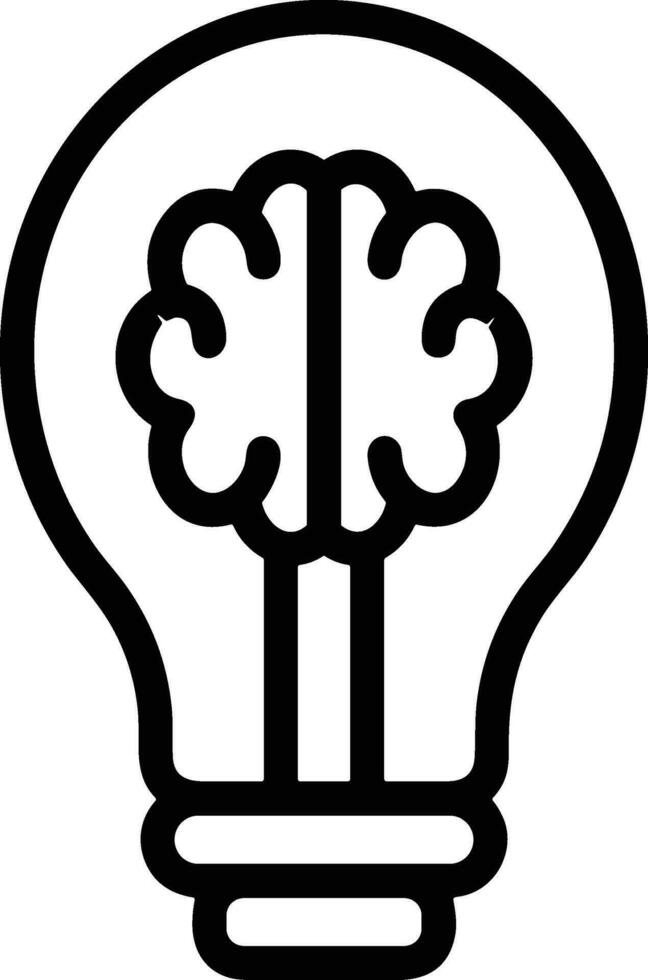 Brain idea symbol icon vector image. Illustration of the creative intelligence think design image. EPS 10
