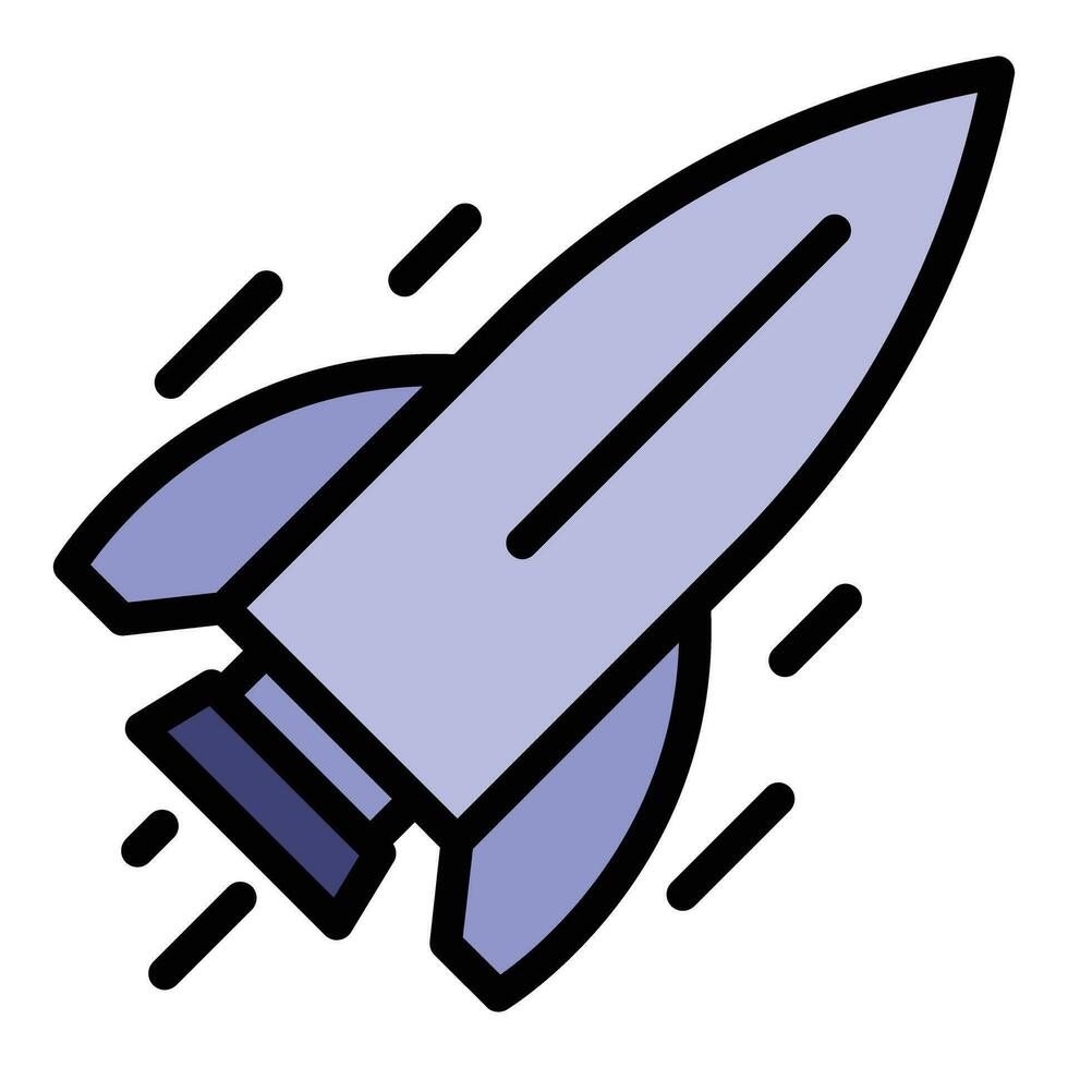 Rocket toy icon vector flat