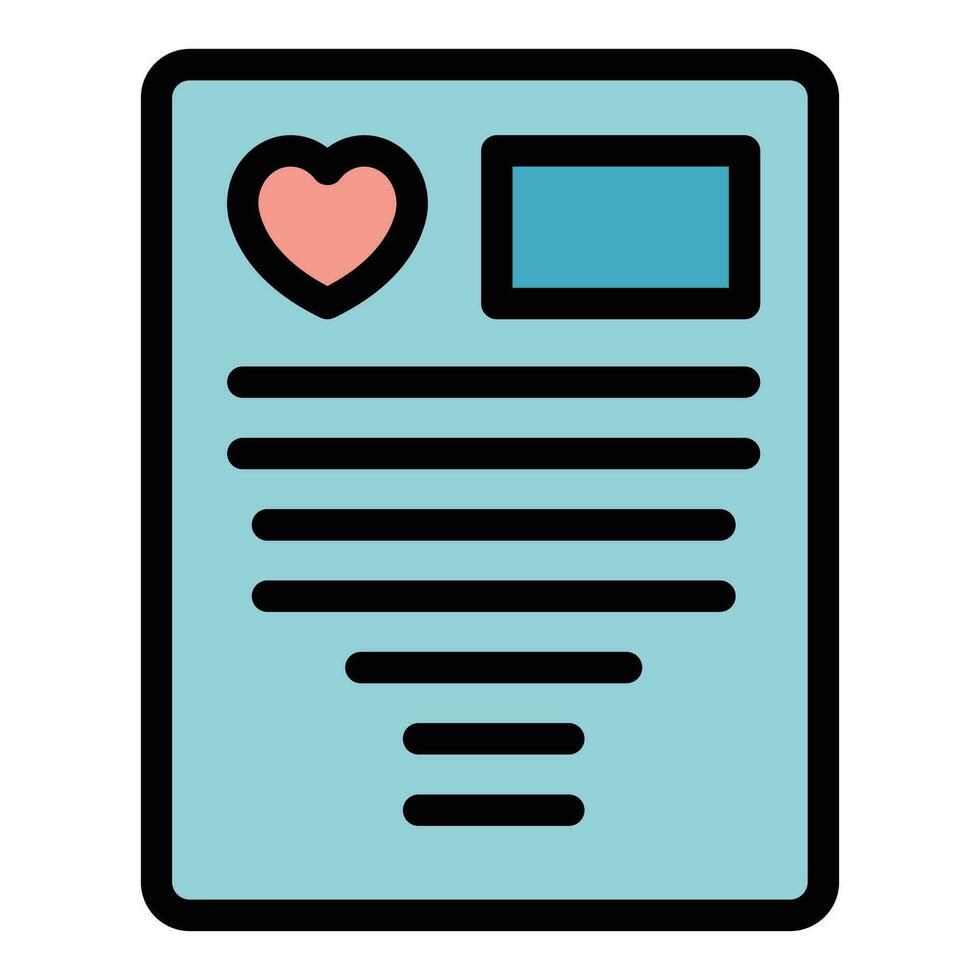 Love letter icon vector flat