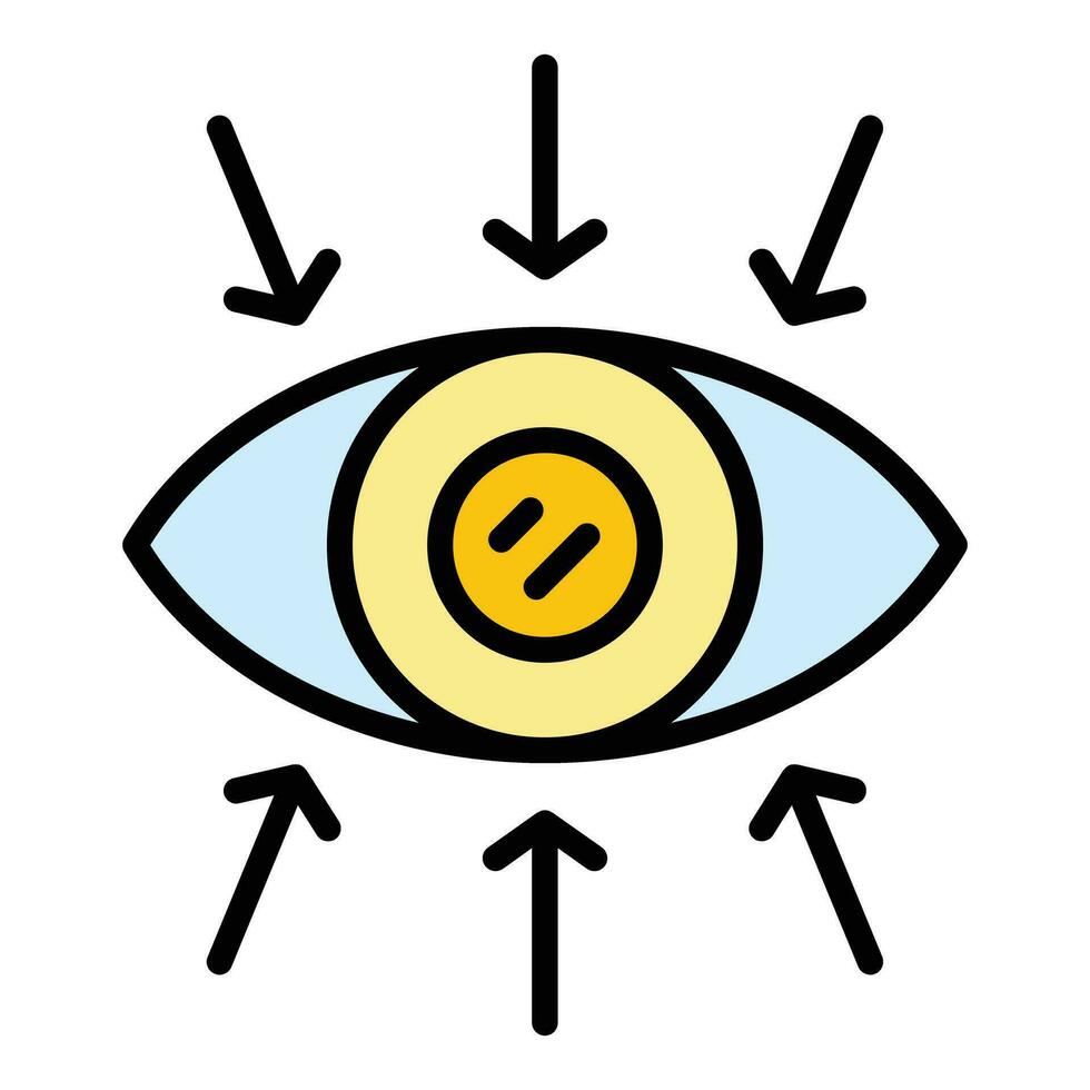 Search eye icon vector flat