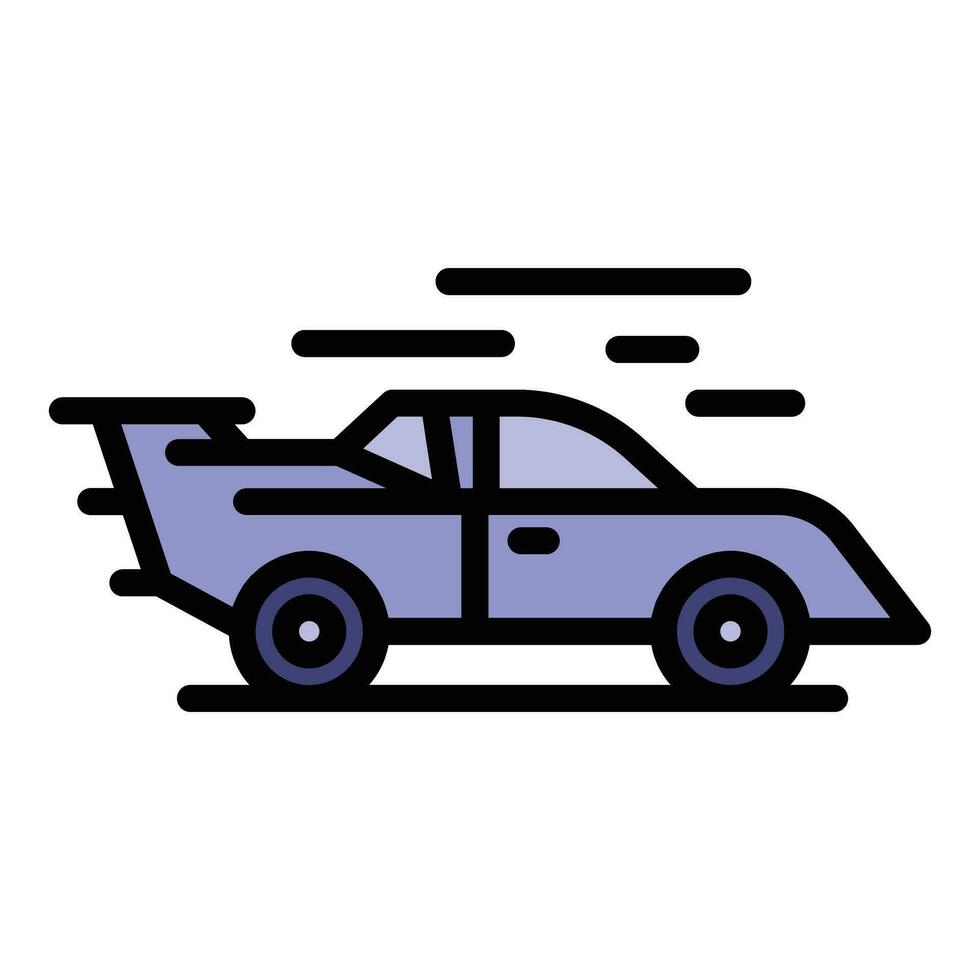 carrera coche icono vector plano