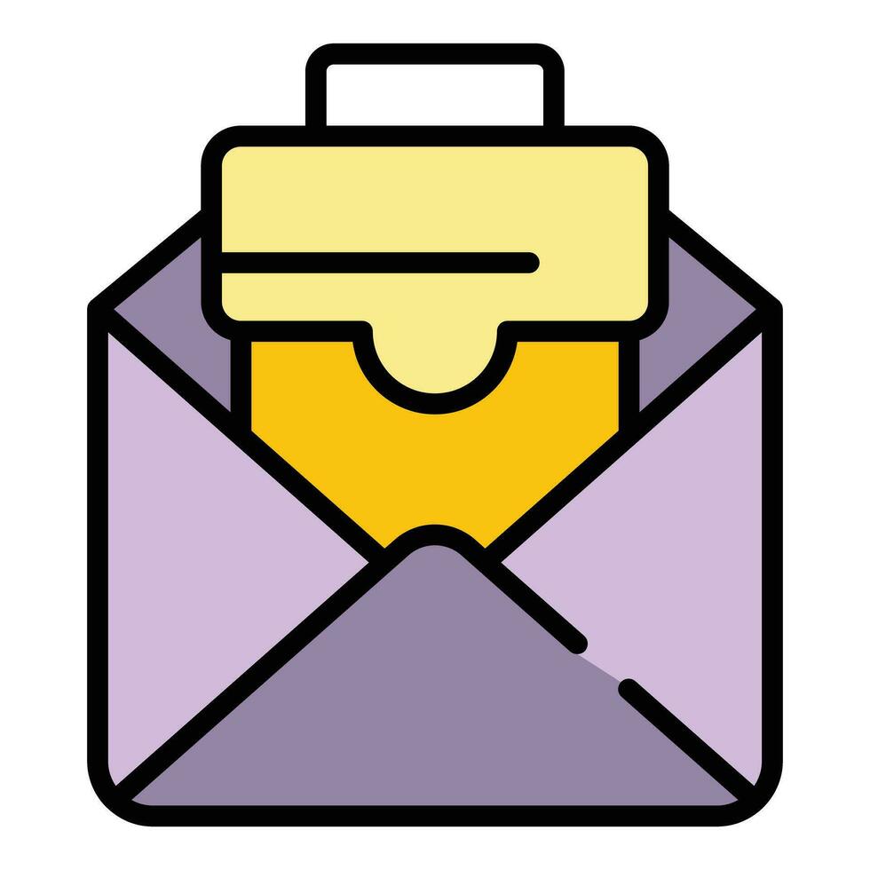 Cv email icon vector flat