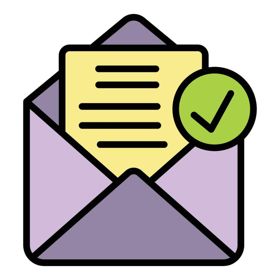Received email icon vector flat