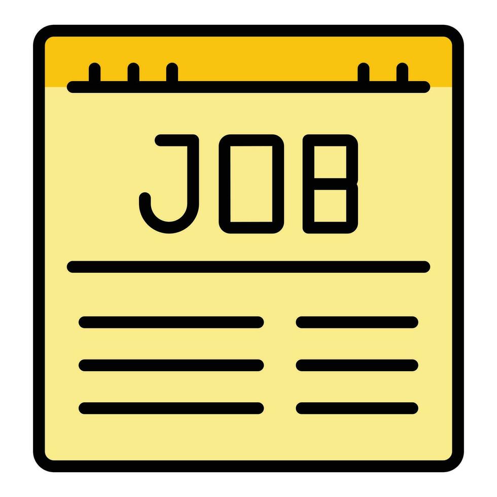 Job web page icon vector flat