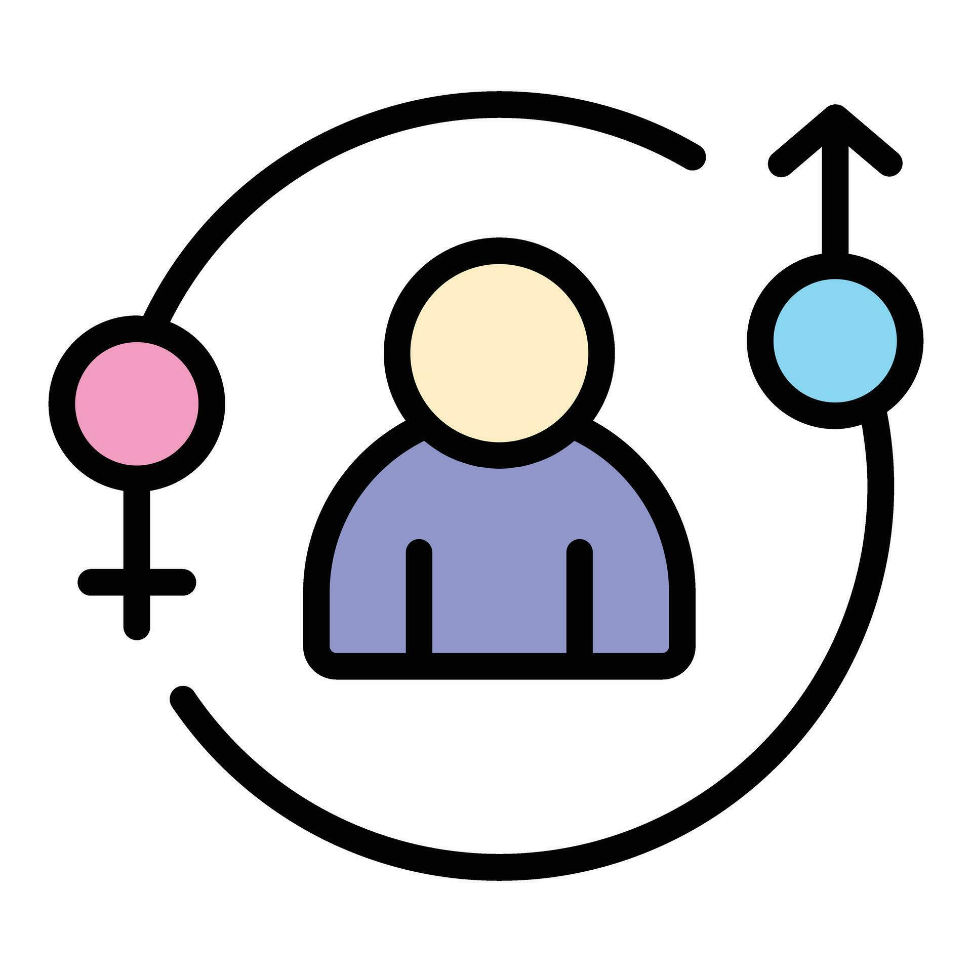 Gender parity icon vector flat 26589495 Vector Art at Vecteezy